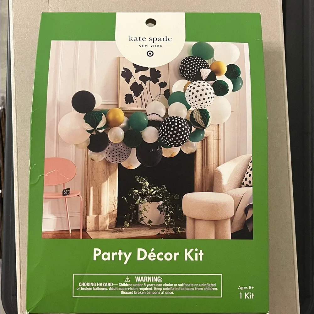 NWT 42ct Balloon Kit Black/Cream/Green - kate spade new york x Target
